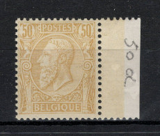 BELGIE: COB 50 A POSTFRIS ** MNH. - 1884-1891 Leopoldo II