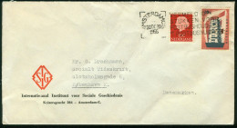 Br Netherlands, Amsterdam 1956 Cover (Internationaal Instituut Voor Sociale Geschiedenis) > Denmark #bel-1034 - Cartas & Documentos