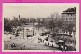 311121 / Bulgaria - Sofia - Boulevard "Ruski" With "Orlov Most (Eagles' Bridge)" Russian Monument, Car, Tram, 1960 PC  - Bruggen