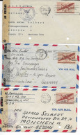 Three US Airmail Letter 1946-47 With Germany Censor - Covers & Documents