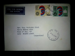 ITALIE, Enveloppe Envoyée Par Avion à Buenos Aires, Argentine Avec Divers Timbres Postaux.. Année 1979. - 1971-80: Used