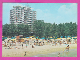 311085 / Bulgaria - Sunny Beach - Hotel "Globus" The Beach In Front Of The Hotel 1984 PC Septemvri Bulgarie Bulgarien - Hotel's & Restaurants