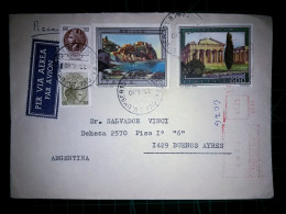 ITALIE, Enveloppe Envoyée Par Avion à Buenos Aires, Argentine Avec Divers Timbres Postaux.. Année 1980. - 1971-80: Oblitérés