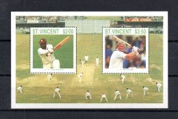 St Vincent 1988 Sheet Cricket Stamps (Michel Block 59) Nice MNH - St.Vincent (1979-...)