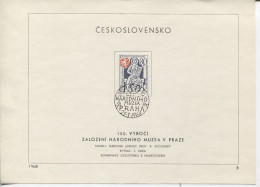 Tschechoslowakei # 1775 Ersttagsblatt Nationalmuseum Prag Löwen-Wappen - Storia Postale