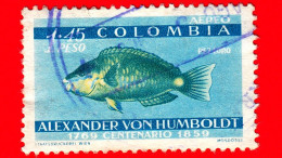 COLOMBIA - Usato -  1960 - Alexander Von Humboldt (1769-1859) -  Naturalista Tedesco - Pesci - Pez Loro - 1.45 P.a. - Kolumbien