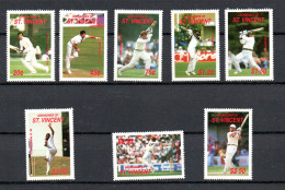 St Vincent Grenadines 1988 Set Cricket Stamps (Michel 597/604) Nice MNH - St.Vincent (1979-...)
