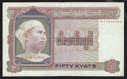 BURMA/MYANMAR MONEY 1979 ISSUED SCARCE 50 KYAT PG 60, XF - Myanmar (Birmanie 1948-...)