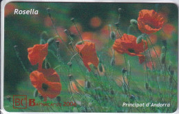 AND-152/a TARJETA DE ANDORRA DE LA ROSELLA CHIP BLANCO (FLOR-FLOWER) BARNACARDS 2006 - Andorre