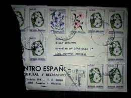 ARGENTINE, L'enveloppe Du "Centre Espagnol, Culturel Et Récréatif" Est Diffusée Avec Une Grande Variété De Timbres-cart - Used Stamps