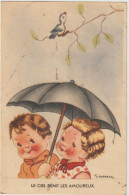 Illustrateur Gougeon -Le Ciel Bénit Les Amoureux -  Parapluie  - (G.2423) - Gougeon