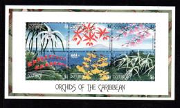 DOMINIQUE - DOMINICA - B/F - M/S - 1997 - FLEURS - FLOWERS - BLUMEN - ORCHIDEES DES CARAIBES - ORCHIDS OF THE CARIBBEAN - Dominica (1978-...)