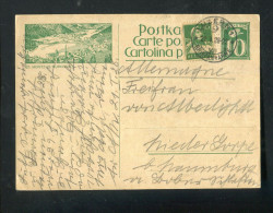 "SCHWEIZ" 1925, Bildpostkarte Bild "ST.MORITZ", Stempel "LUZERN" (R1128) - Entiers Postaux