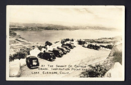 CARS -CALIFORNIA Summit Of Ortega, Inspiration Point & Lake ELSINORE Calif. RPPC - Voitures De Tourisme