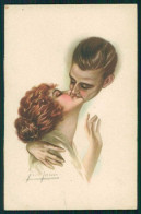 Artist Signed San Marco Kiss Romantic Couple Serie 2128 Cartolina XP9804 - Autres & Non Classés