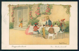 Artist Signed Pauli Ebner Children Wedding Doll Serie 1362 Postcard TC2184 - Autres & Non Classés