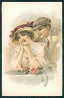 Artist Signed San Marco Romantic Couple Serie 892-1 Cartolina XP9758 - Autres & Non Classés