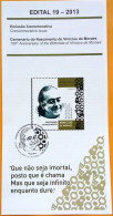 Brochure Brazil Edital 2013 19 Vinicius De Moraes Diplomatic Relations Music Without Stamp - Brieven En Documenten