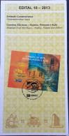 Brochure Brazil Edital 2013 18 Correios 350 Years Postal Services Without Stamp - Cartas & Documentos