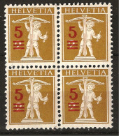 Zu 147 / Mi 157 / YT 180 Bloc De 4 **/MNH Voir Description - Ungebraucht