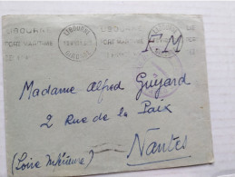 CACHET MILITAIRE SUR ENVELOPPE GIRONDE LIBOURNE DEPOT D'INFANTERIE N° 181 LE VAGUEMESTRE - Documenten