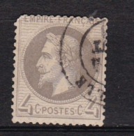 1 Timbre N° 27      Napoléon III   Lauré   Oblitéré   4 C  Gris   Empire  - Français - 1863-1870 Napoléon III. Laure