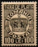 ROUMANIE    -   Taxe  -    1947  . Y&T  N° 101 * - Strafport