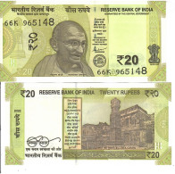 India    20 Rupees 2022 LitterA    UNC - Inde