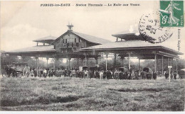 France - Forges Les Eaux - Station Thermale - Les Halles Des Veaux - Animé - Atellages - Carte Postale Ancienne - Forges Les Eaux