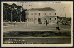 MARINHA GRANDE - S. PEDRO DE MUEL -HOTEIS E RESTAURANTES-Pensão E Campo De Tenis. Carte Postale - Leiria