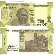 India    20 Rupees 2021 LitterM    UNC - Inde