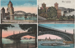 Lot Mit 8 Alten Ansichtskarten Mainz Um 1920, Rhein-Brücken - Mainz