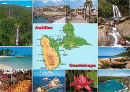 Guadeloupe - Multivues - Carte Geographique - CPM - Voir Scans Recto-Verso - Other & Unclassified