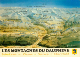 38 - Isère - Les Montagnes Du Dauphiné - Carte Géographique - CPM - Carte Neuve - Voir Scans Recto-Verso - Autres & Non Classés