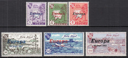 INSEL HERM (Guernsey), Nichtamtl. Briefmarken, 6 Marken, Postfrisch **, Europa 1961, Landkarte, Boote - Guernsey