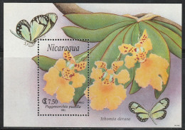 NICARAGUA - BLOC N°204 ** (1991) Fleurs : Orchidées - Nicaragua