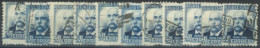 SPAIN, 1931/32, EMILIO CASTELAR STAMP QTY. 11, DISCOUNTED (SPECIAL PRICE) # 522, USED. - Used Stamps