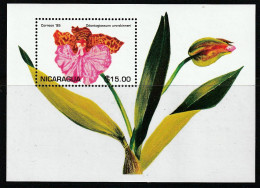 NICARAGUA - BLOC N°255 ** (1995) Fleurs : Orchidées - Nicaragua