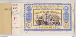 Fixe France Loterie Nationale Carnet De 8 Billets 1940 Première Tranche Gueules Cassées Très Bon état - Lottery Tickets