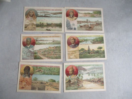 COLONIES FRANCAISE LA REUNION LAOS ANNAM GUYANE SAINT PIERRE ET MIQUELON ETC.. LOT DE 11 IMAGE CHROMO BON POINT ECOLE - Sonstige & Ohne Zuordnung