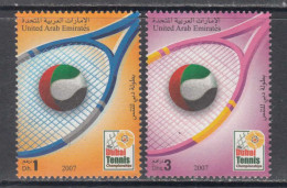 2007 United Arab Emirates Dubai Tennis Championship  Complete Set Of 2 MNH - Ver. Arab. Emirate