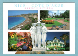 CP 06 - Nice - France Riviera - Multivues - Cartas Panorámicas