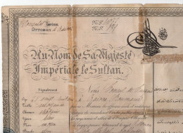1898. TURKEY NOT VALID PASSPORT ISSUED BY TURKISH CONSULATE,CRAIOVA,ROMÂNIA,SERBIA,BELGRADE POLICE STAMP,RISTOVAC - Historische Dokumente