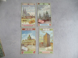 CHOCOLAT SUCHARD NEUFCHATEL  LONDRES CHICAGO COLOGNE ROME LOT DE 4 CHROMO - Suchard