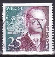 Sweden, 1998, King Carl XVI Gustaf Accession 25th Anniv, Letter, USED - Gebruikt