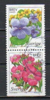 Sweden, 1998, Wetland Flowers, Set/Joined Pair, USED - Oblitérés