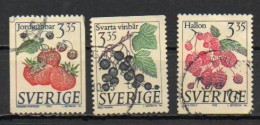 Sweden, 1995, Berries, Set, USED - Oblitérés