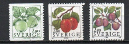 Sweden, 1994, Apples & Plums, Set, USED - Used Stamps