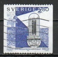 Sweden, 1992, Patent & Registration Office Centenary, 2.80kr, USED - Gebraucht