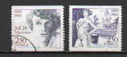 Sweden, 1990, Moa Martinson, Set, USED - Used Stamps